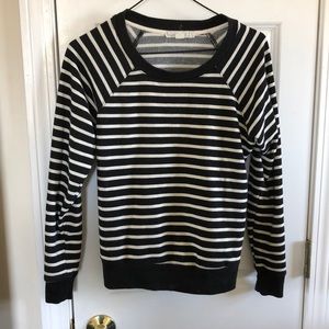 Black and white crew neck